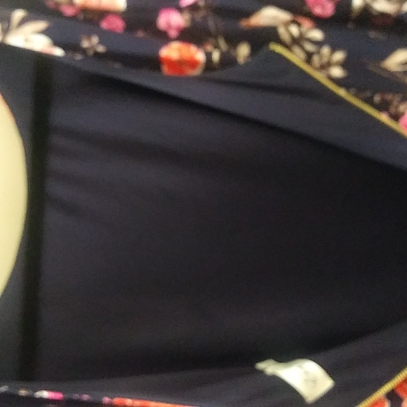 Birds & Floral Pattern Bell Sleeve Flounce Ruffle Hem Dress sz 14 - Picture 12 of 16